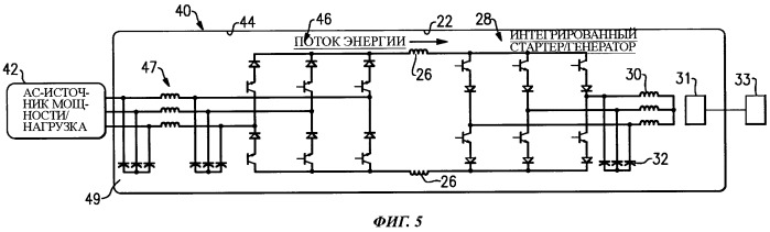 Электрическая машина и энергосистема транспортного средства (патент 2494524)