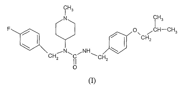 Соли n-(4-фторбензил)-n-(1-метилпиперидин-4-ил)-n`-(2-метилпропилокси)фенилметил)карбамида и их приготовление (патент 2387643)