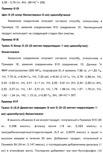 Производные бензотиазолциклобутиламина в качестве лигандов гистаминовых h3-рецепторов, фармацевтическая композиция на их основе, способ селективной модуляции эффектов гистаминовых h3-рецепторов и способ лечения состояния или нарушения, модулируемого гистаминовыми h3-рецепторами (патент 2487130)