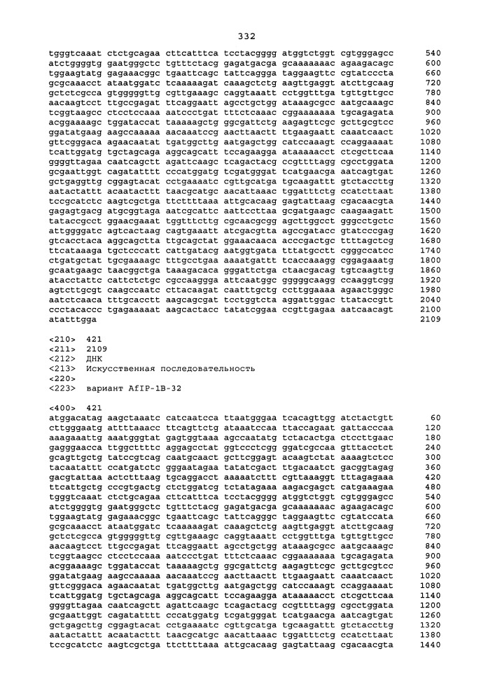 Новые инсектицидные белки и способы их применения (патент 2666914)