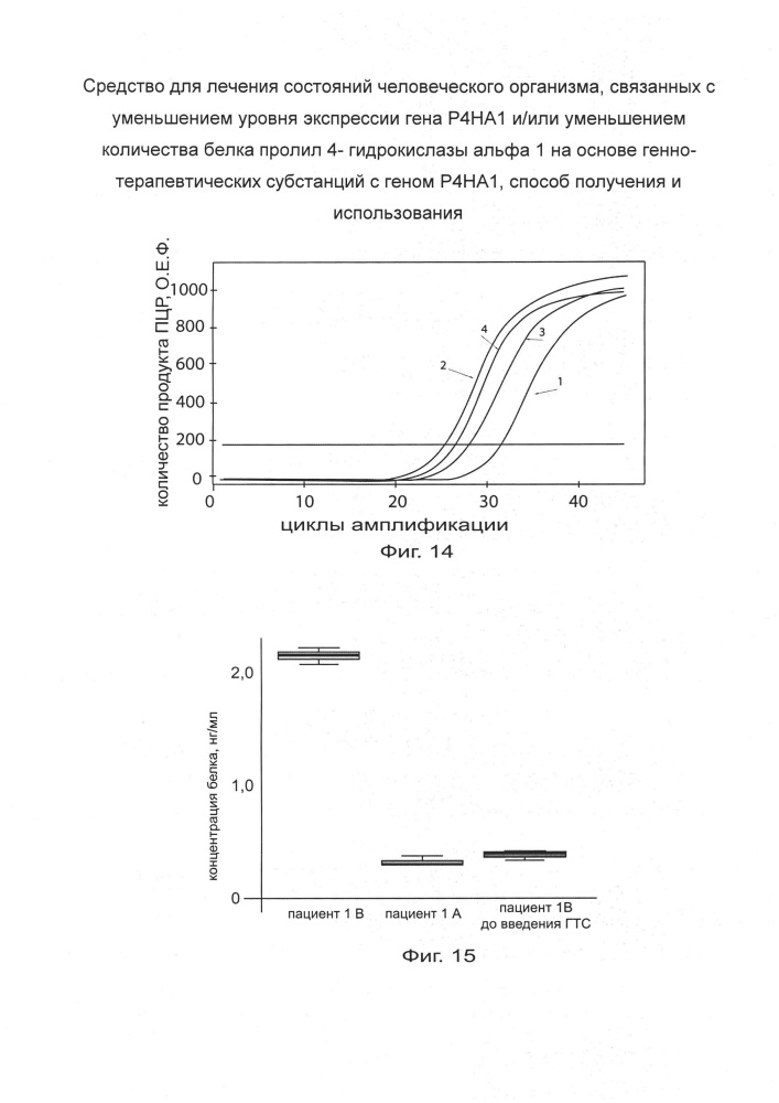 Средство для лечения состояний человеческого организма, связанных с уменьшением уровня экспрессии гена р4на1 и/или уменьшением количества белка пролил 4- гидрокислазы альфа 1 на основе генно-терапевтических субстанций с геном р4на1, способ получения и использования (патент 2658428)