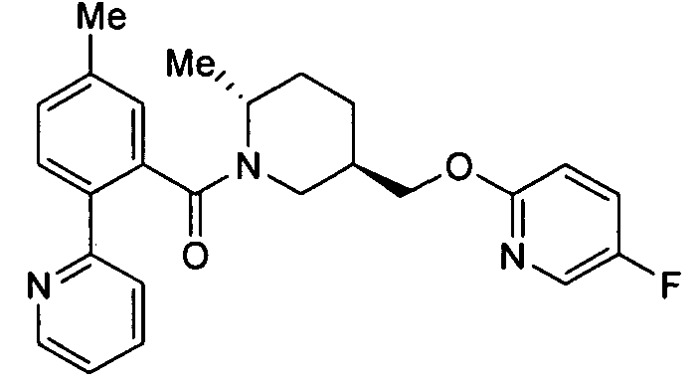 Пиридилпиперидиновые антагонисты рецептора орексинов (патент 2470021)