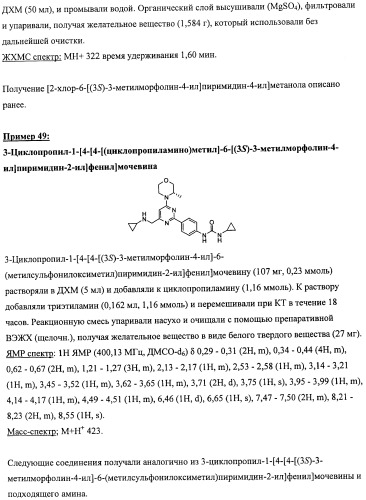 Производные морфолинопиримидина, полезные для лечения пролиферативных нарушений (патент 2440349)