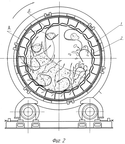 Барабанная сушилка для продуктов, подверженных комкообразованию (патент 2296282)