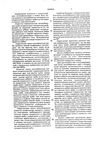 Пучок теплообменных труб с поперечными ребрами (патент 2000532)