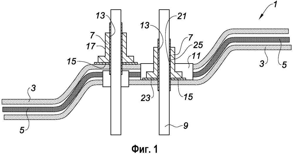 Электрическая цепь для соединения с электрическим компонентом, таким как силовой компонент (патент 2631263)