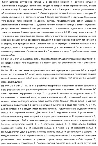 Способ разгрузки колец подшипника качения от действия центробежных сил (варианты) и подшипник качения (варианты) (патент 2398976)