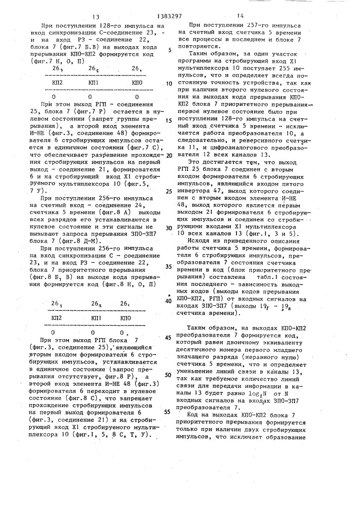 Многоканальное программное задающее устройство (патент 1383297)