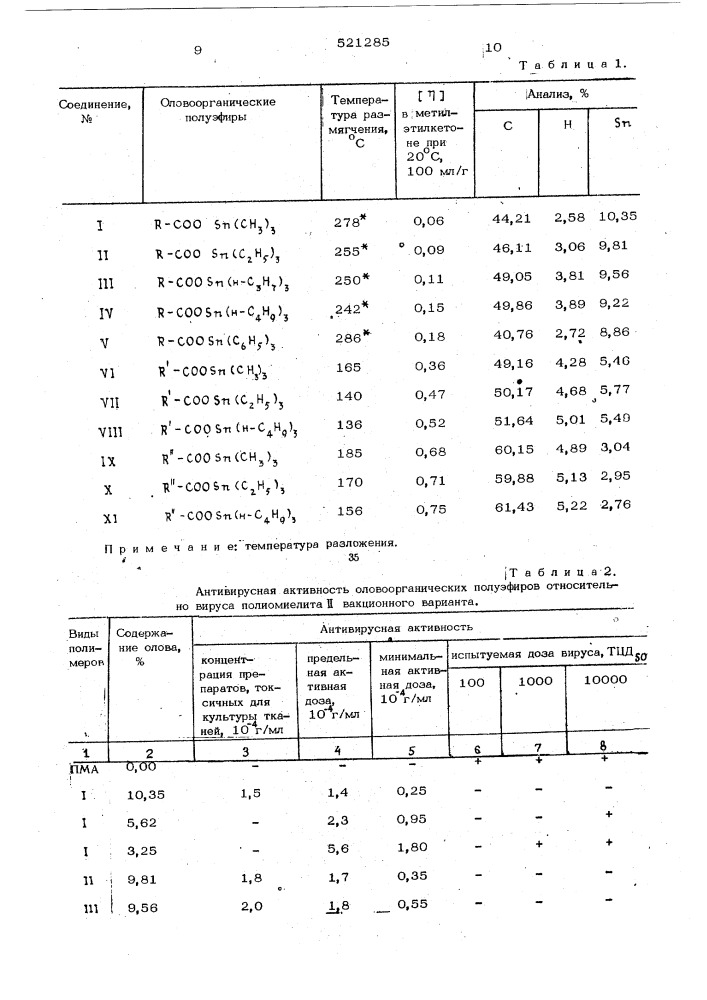 Способ получения оловоорганических сополимеров (патент 521285)