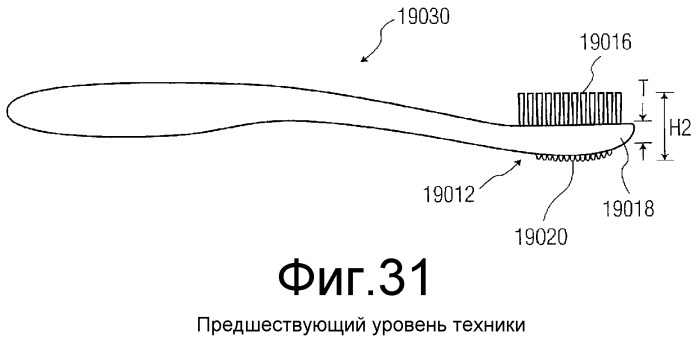 Приспособление для ухода за полостью рта, имеющее гибко закрепленные чистящие элементы, простирающиеся в противоположных направлениях (патент 2468725)