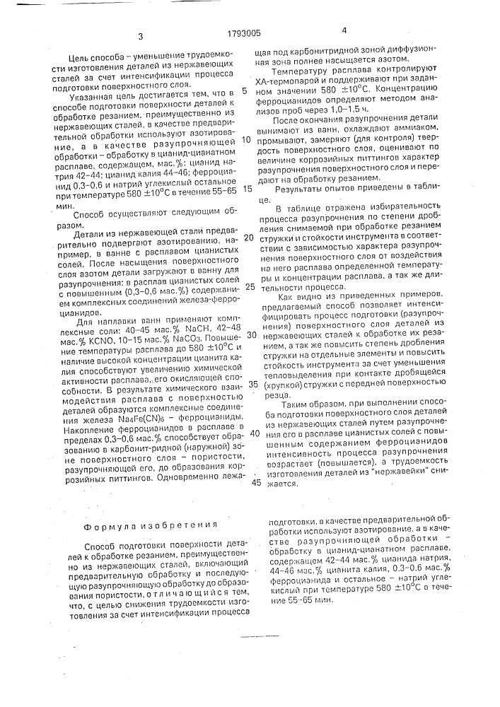 Способ подготовки поверхности деталей к обработке резанием (патент 1793005)