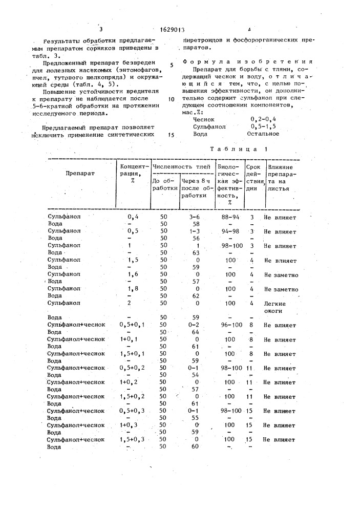 Препарат для борьбы с тлями (патент 1629013)