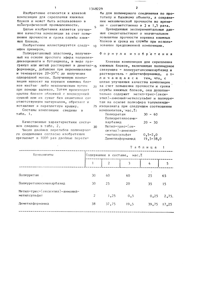 Клеевая композиция для скрепления книжных блоков (патент 1348229)