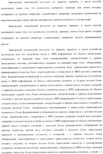 Способ ввода в эвм системы слежения информации об объекте наблюдения и устройство для его осуществления (варианты) (патент 2368952)