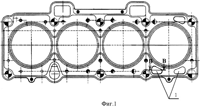 Чертеж головки блока цилиндров