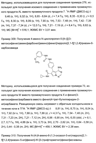 Производные пирролотриазина, применимые для лечения гиперпролиферативных нарушений и заболеваний, связанных с ангиогенезом (патент 2401269)