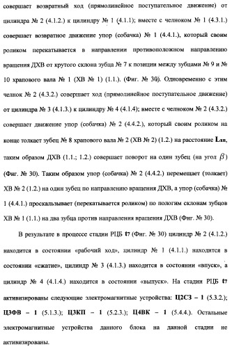 Поршневой двигатель внутреннего сгорания с двойным храповым валом и челночно-рычажным механизмом возврата поршней в исходное положение (пдвсдхвчрм) (патент 2372502)