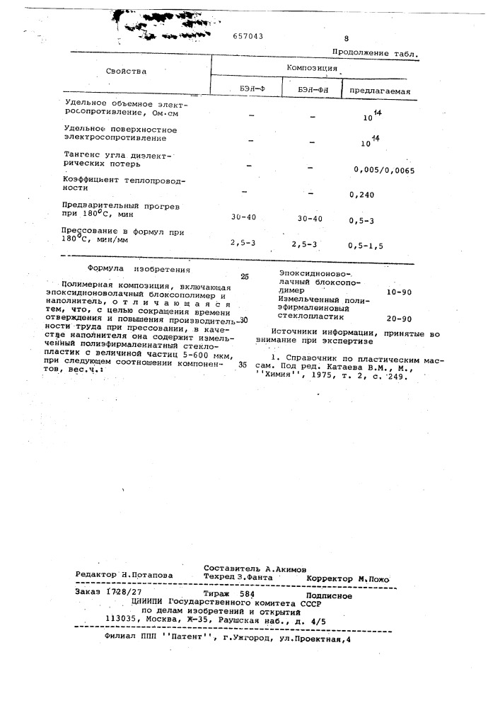 Полимерная композиция (патент 657043)