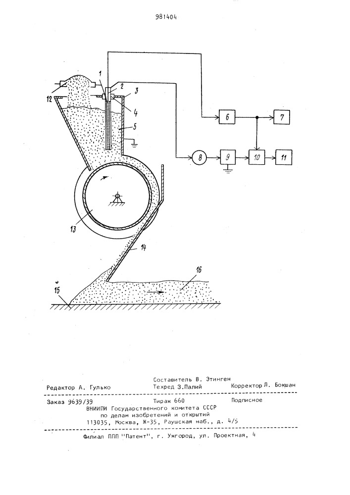 Устройство контроля агломерационной шихты (патент 981404)
