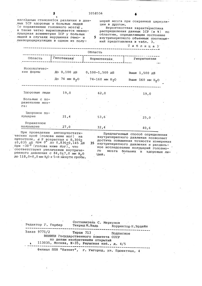 Способ определения внутричерепного давления (патент 1058556)