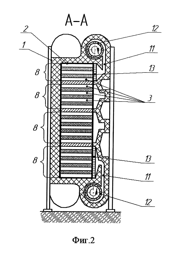 Устройство для окисления полиакрилонитрильных волокон при производстве углеродных волокон (патент 2637959)