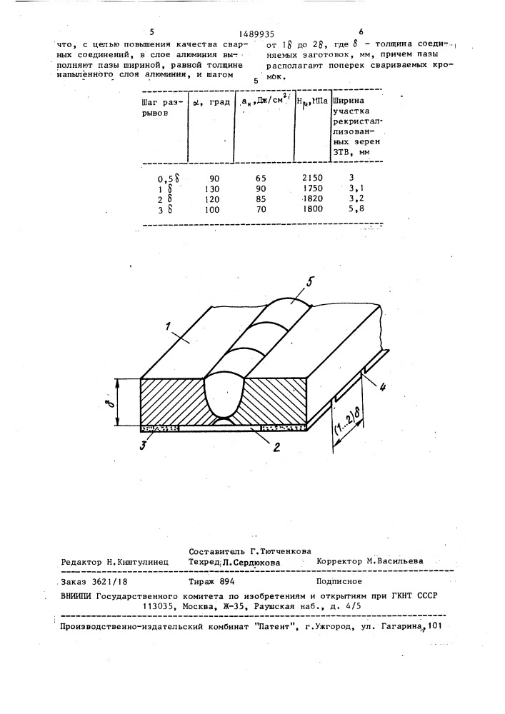 Способ защиты обратной стороны шва при дуговой многопроходной сварке тугоплавких металлов и сплавов (патент 1489935)
