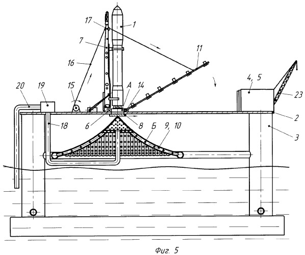 Морская платформа для запуска ракет и способ подготовки ракеты к запуску (патент 2345925)