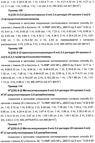 Новые производные n-(8-гетероарилтетрагидронафталин-2-ил)-или n-(5-гетероарилхроман-3-ил)-карбоксамида для лечения боли (патент 2460730)