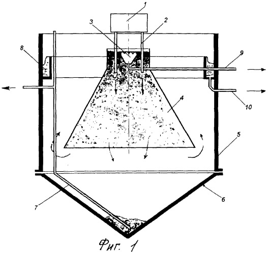 Отстойник с нисходяще-восходящим потоком жидкости (патент 2283682)