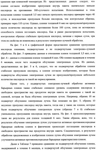 Многослойная пленка, имеющая активный противокислородный барьерный слой с радиационно-стимулированными активными барьерными свойствами (патент 2435674)