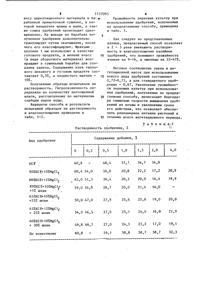 Способ получения гранулированного калийного удобрения (патент 1137095)