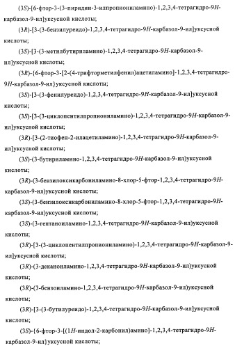 Производные (3-амино-1,2,3,4-тетрагидро-9н-карбазол-9-ил)уксусной кислоты (патент 2448092)