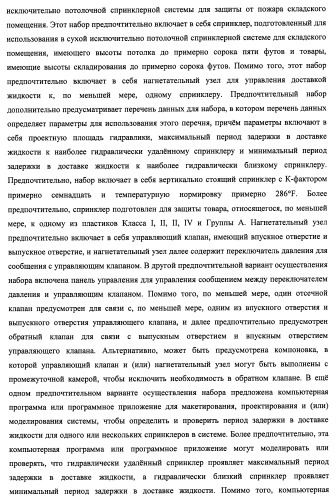 Потолочные сухие спринклерные системы и способы пожаротушения в складских помещениях (патент 2430762)