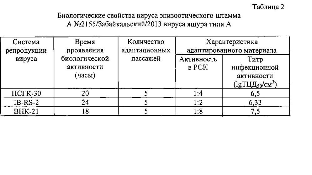 Штамм а n2155/забайкальский/2013 вируса ящура aphtae epizooticae типа а для контроля антигенной и иммуногенной активности и для изготовления биопрепаратов для диагностики и специфической профилактики ящура типа а (патент 2603255)