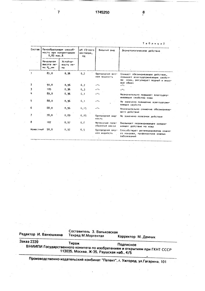 Средство для мытья волос и тела (патент 1745250)