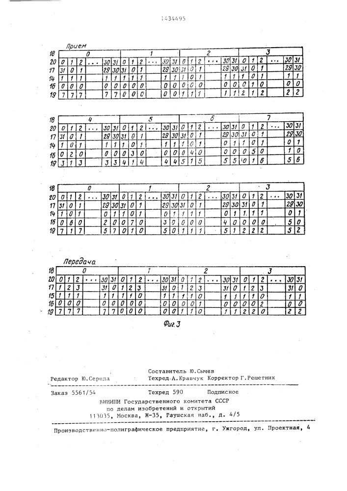 Устройство для формирования адресов буферной памяти (патент 1434495)