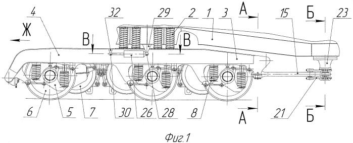 Экипажная часть локомотива (патент 2472659)