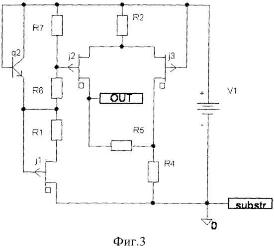 Температурно стабильный радиационно стойкий источник опорного напряжения на основе дифференциальной пары полевых транзисторов (патент 2546083)
