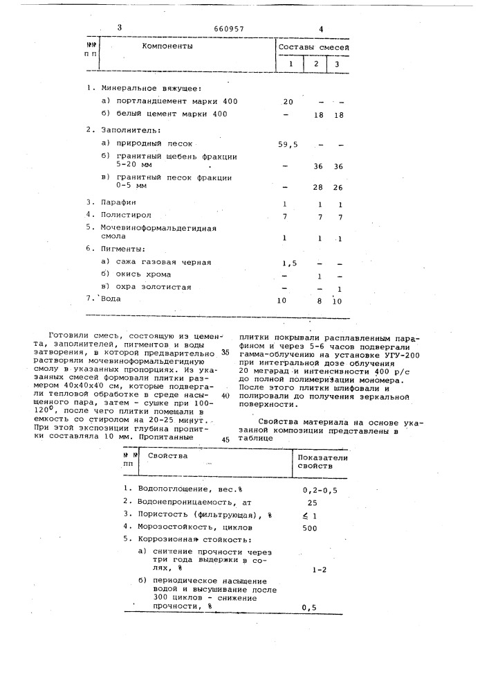 Полимерцементная композиция (патент 660957)