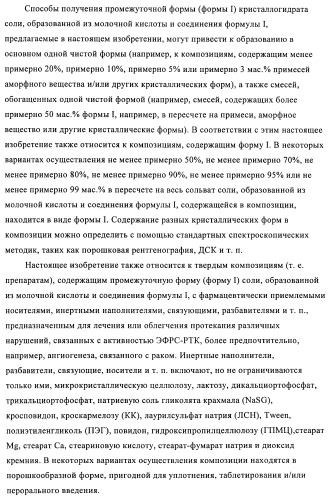 Кристаллические и другие формы солей, образованных из молочной кислоты и 4-амино-5-фтор-3-[6-(4-метилпиперазин-1-ил)-1н-бензимидазол-2-ил]-1н-хинолин-2-она (патент 2425041)