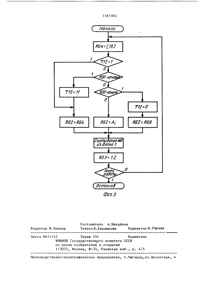 Микропрограммное устройство управления с контролем (патент 1365082)