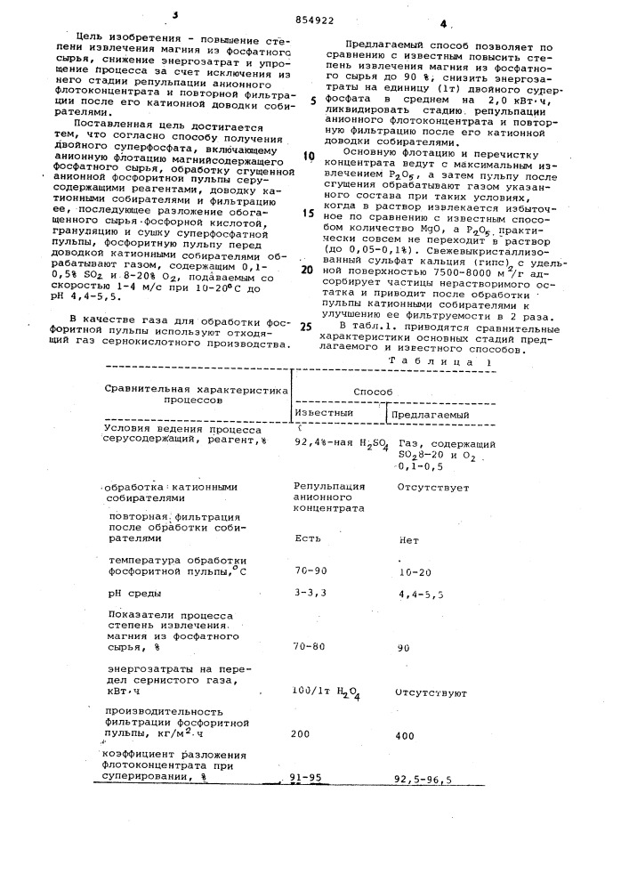 Способ получения двойного суперфосфата (патент 854922)