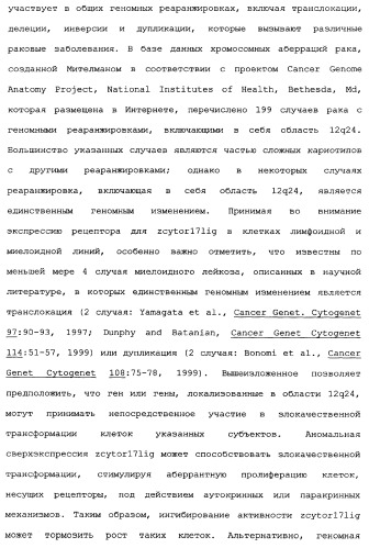 Новый лиганд рецептора цитокина zcytor17 (патент 2360923)