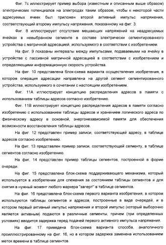 Способ уменьшения влияния мешающих напряжений в устройстве хранения данных, использующем пассивную матричную адресацию (патент 2320032)