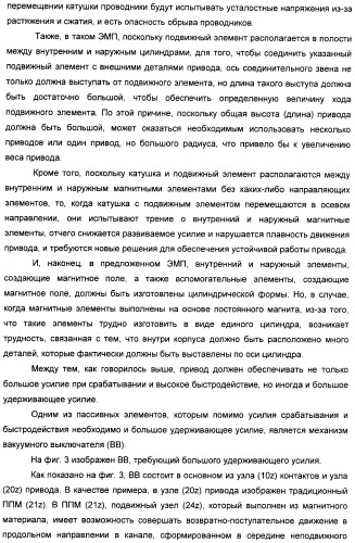 Электромагнитный привод и прерыватель цепи, снабженный этим приводом (патент 2388096)