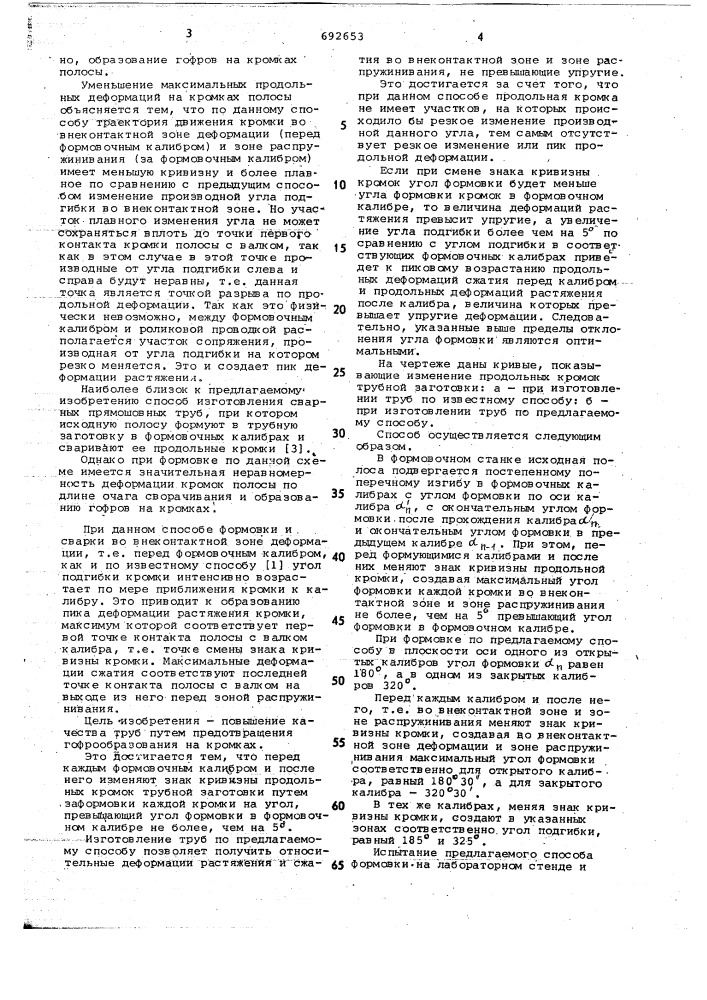 Способ изготовления сварных прямошовных труб (патент 692653)