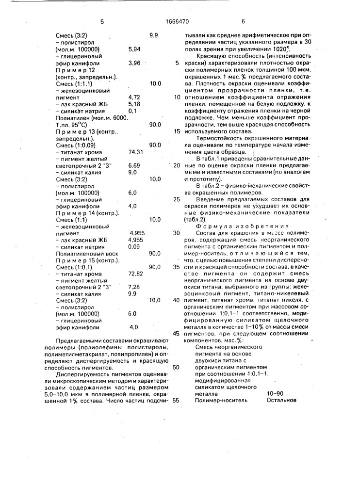 Состав для крашения в массе полимеров (патент 1666470)