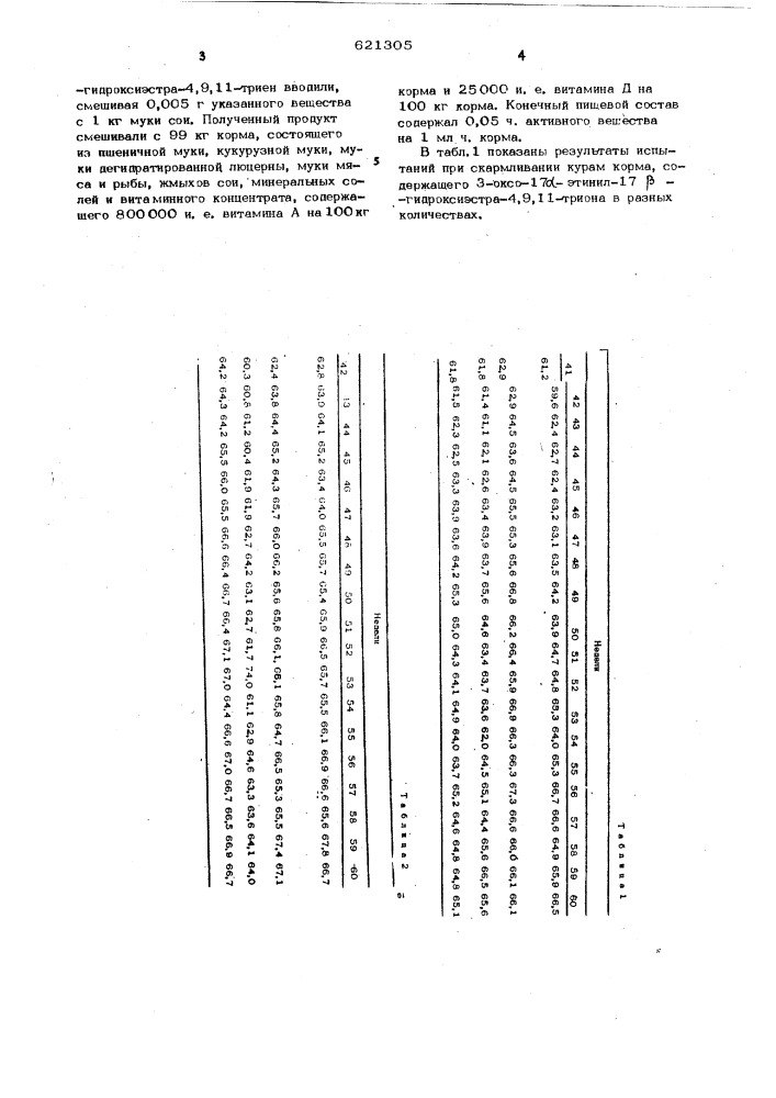 Кормовая добавка для птиц (патент 621305)