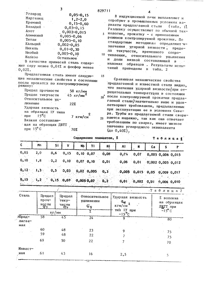 Конструкционная сталь (патент 829711)