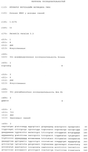 Лечение prdc у молодых свиней (патент 2522849)